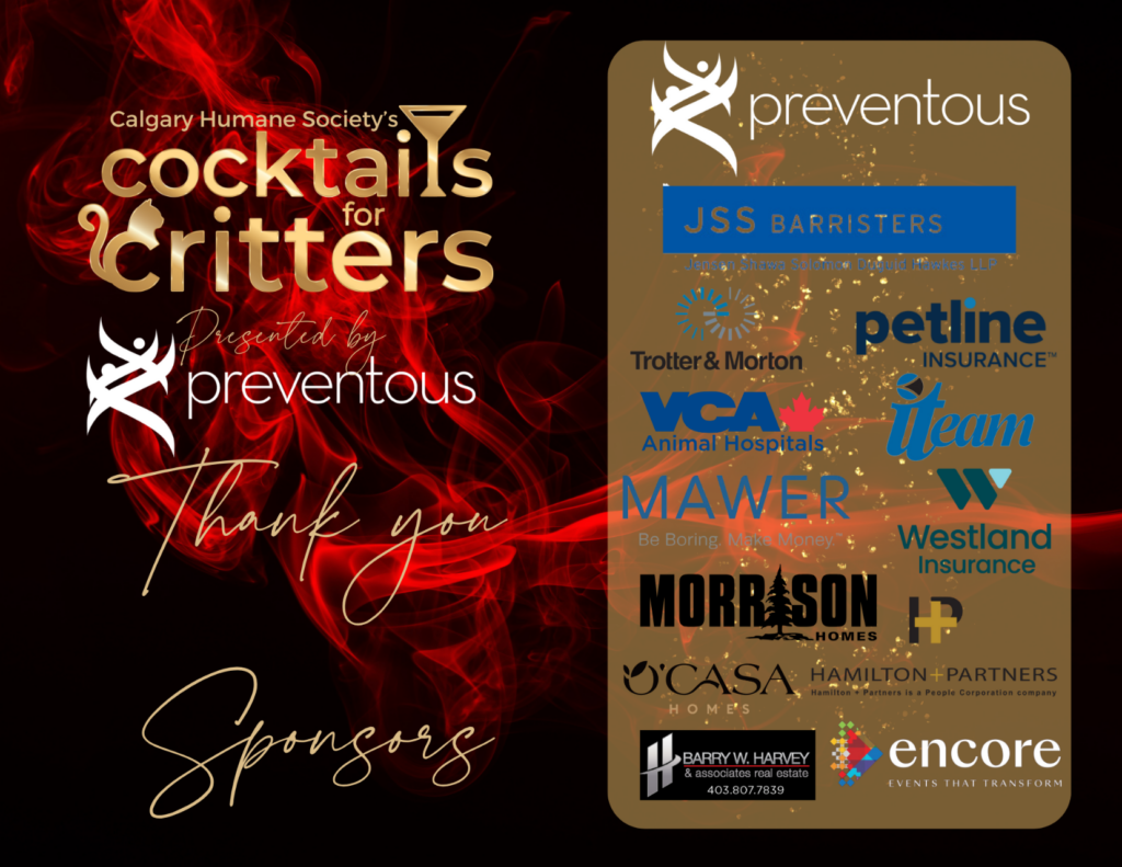The ITeam is a proud sponsor of Cocktails for Critters sponsored by the Colgary Humane Society